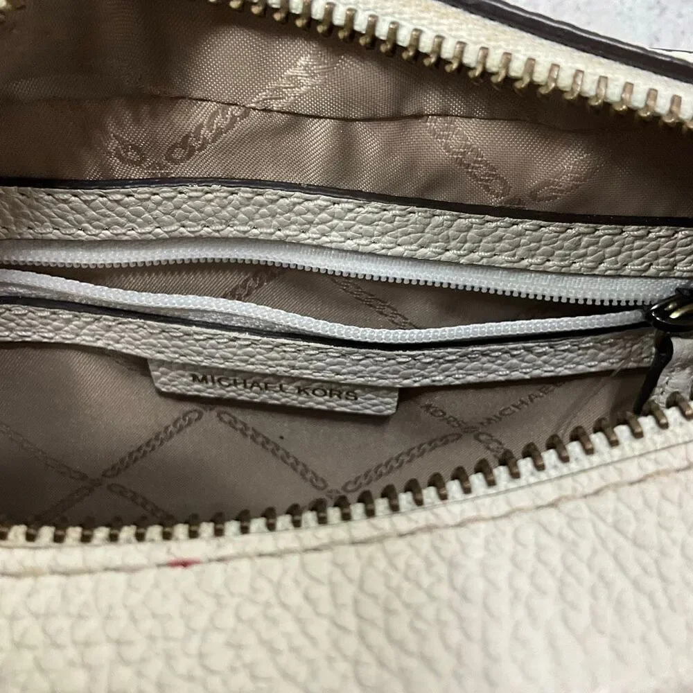 Michael Kors White Studded Crossbody Bag